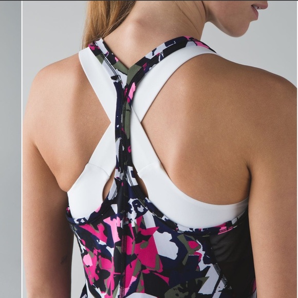 LULULEMON Fast Lane Singlet Pop Cut Boom Juice Multi / Black - Picture 5 of 15